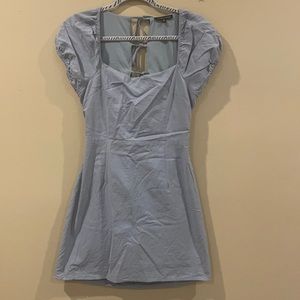 Abercrombie pastel blue mini dress with open back detailing
